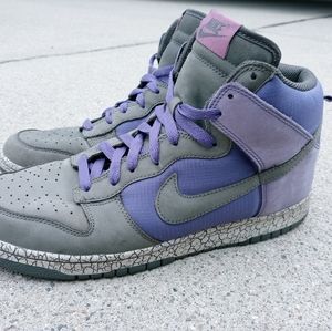 08 Nike Dunk High Premium Purple Grey & Newsprint Earthquake